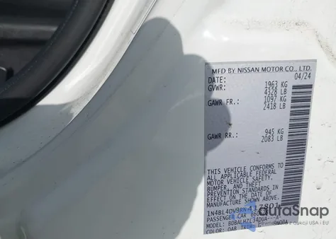 2024 Nissan Altima Sv Fwd z USA, uszkodzony, nr VIN 1N4BL4DV9RN417801